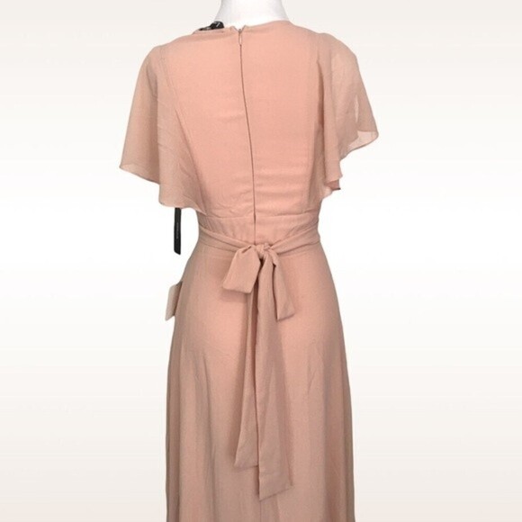 Lulus Dearly Loved Cream Pastel Flutter Sleeve Maxi Dress - Picture 5 of 16